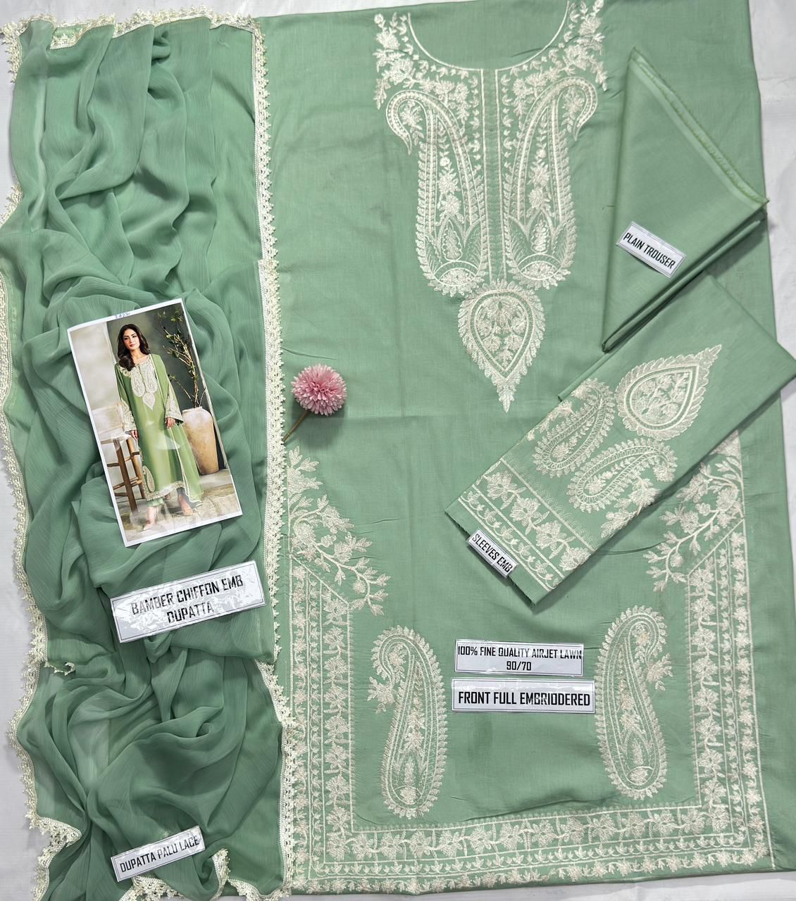 Front Full Heavy Embroidered with thread