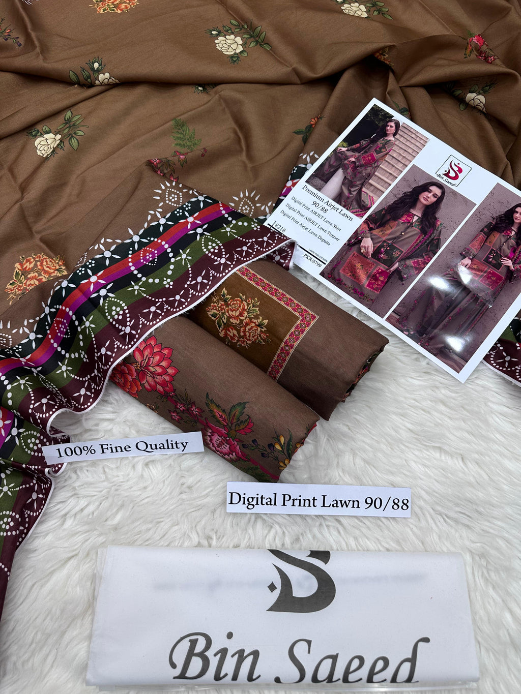 *BIN SAEED LUXURY DIGITAL LAWAN PRINT