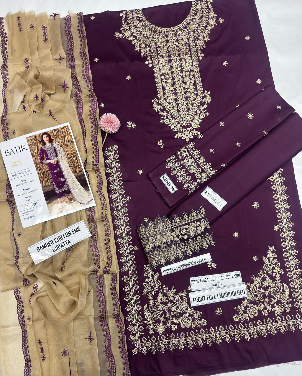Batik 538*
*Stuff: Best Quality Pure Airjet lawn 90/70* guaranteed
