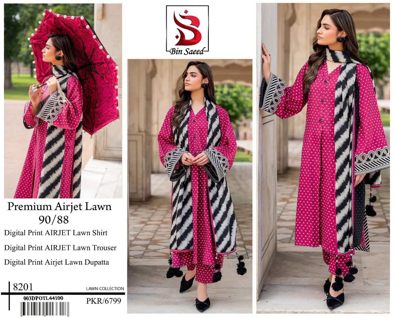 *BIN SAEED LUXURY DIGITAL LAWAN PRINT
