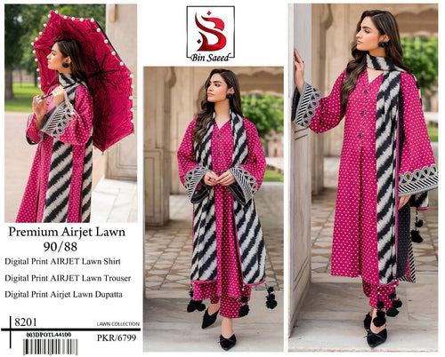 *BIN SAEED LUXURY DIGITAL LAWAN PRINT