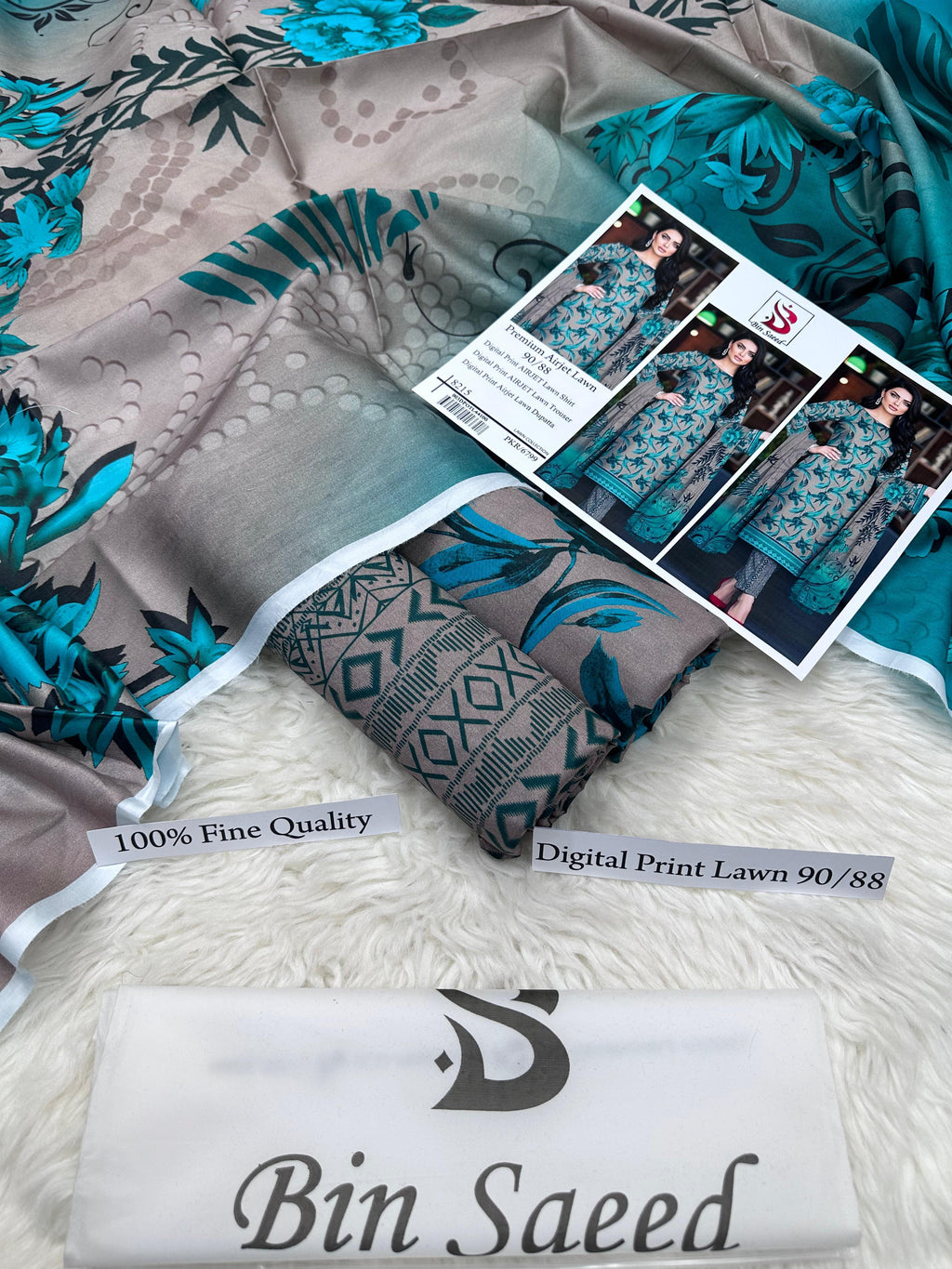 *BIN SAEED LUXURY DIGITAL LAWAN PRINT