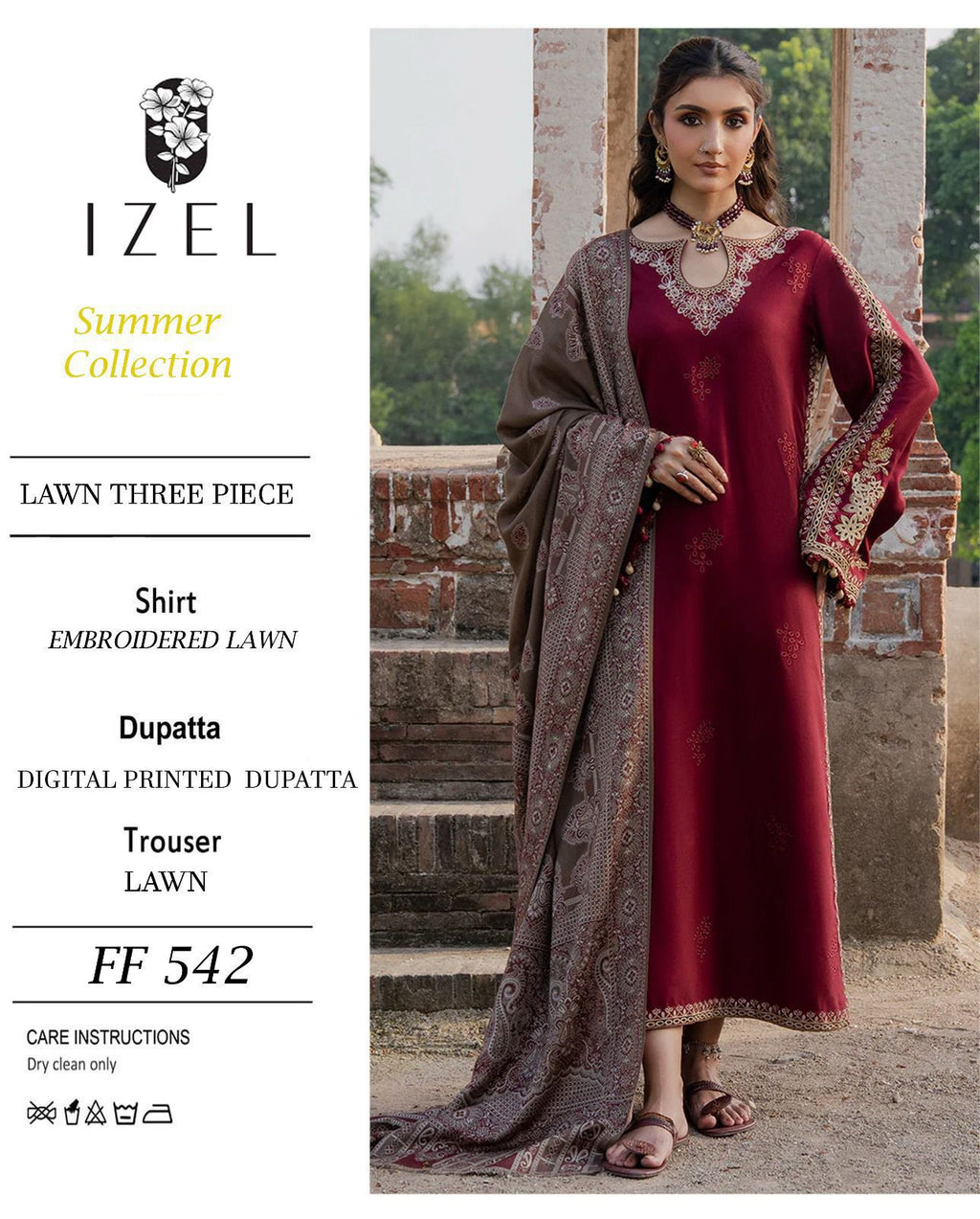 3pc fancy heavy embroidery suit