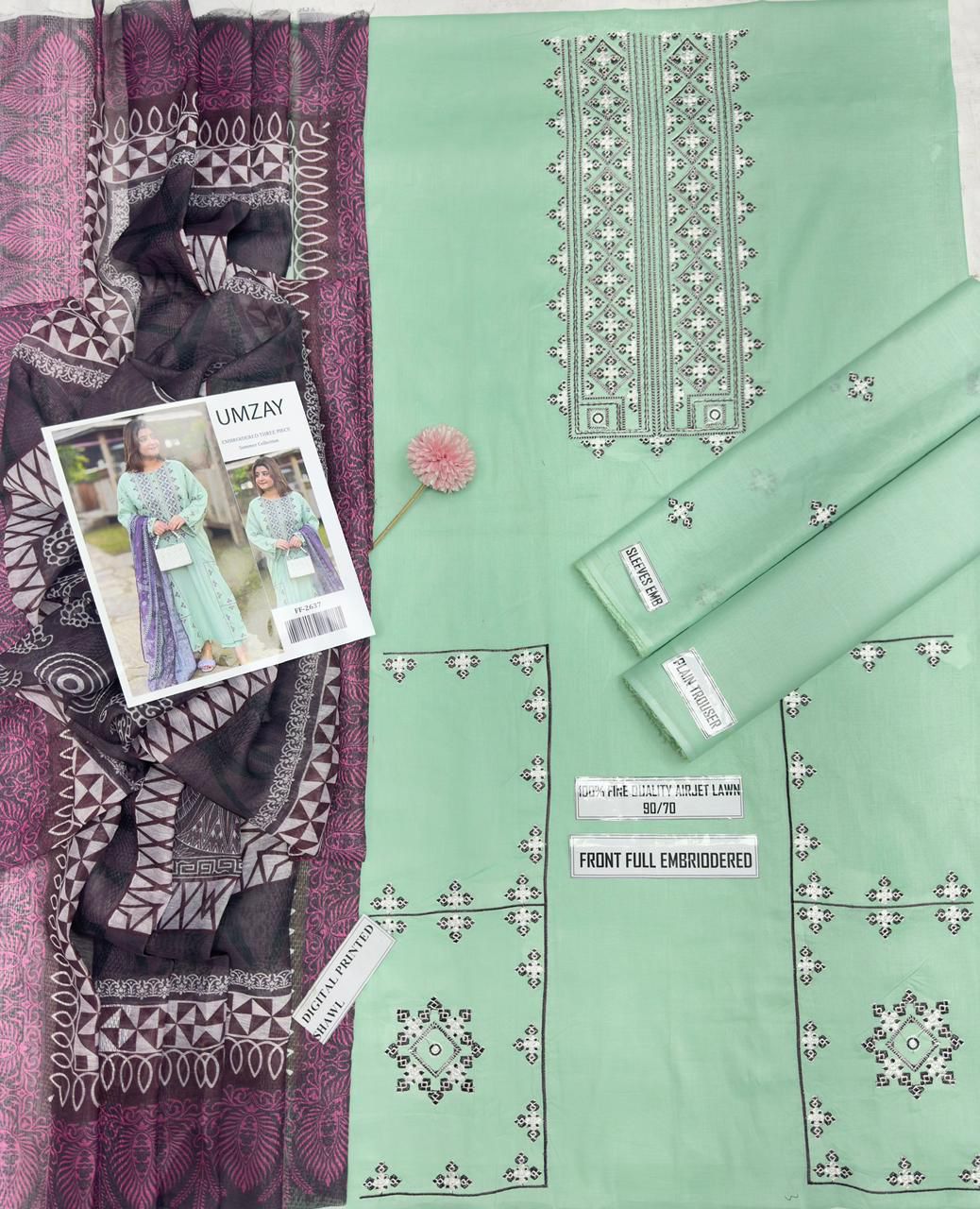 *UMZAY 2637*
*Stuff: Best Quality Pure Airjet lawn 90/70* guaranteed