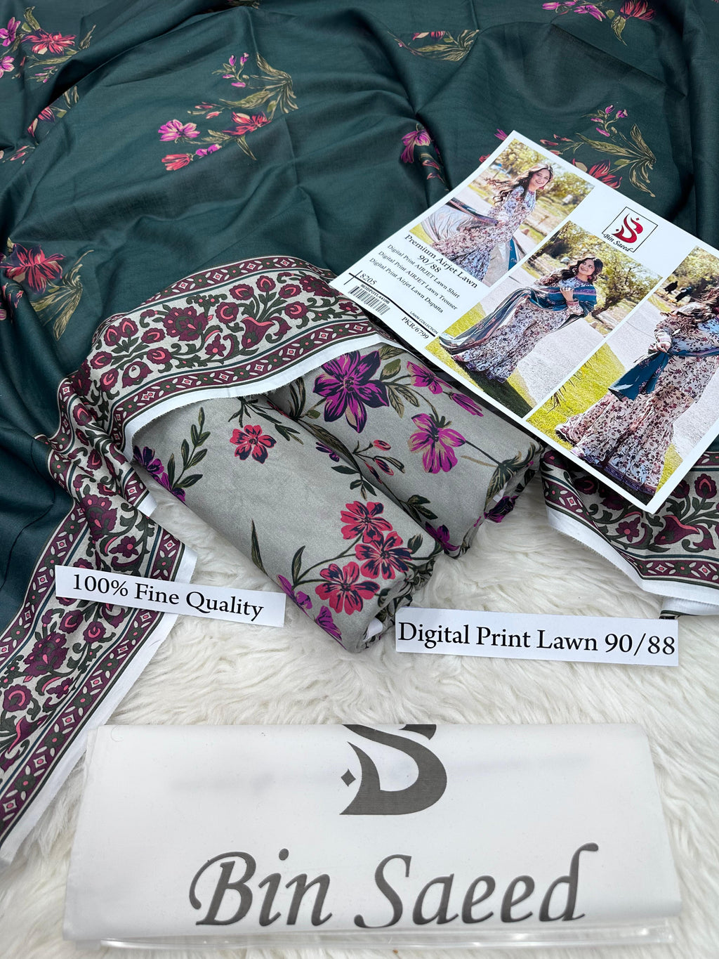 *BIN SAEED LUXURY DIGITAL LAWAN PRINT