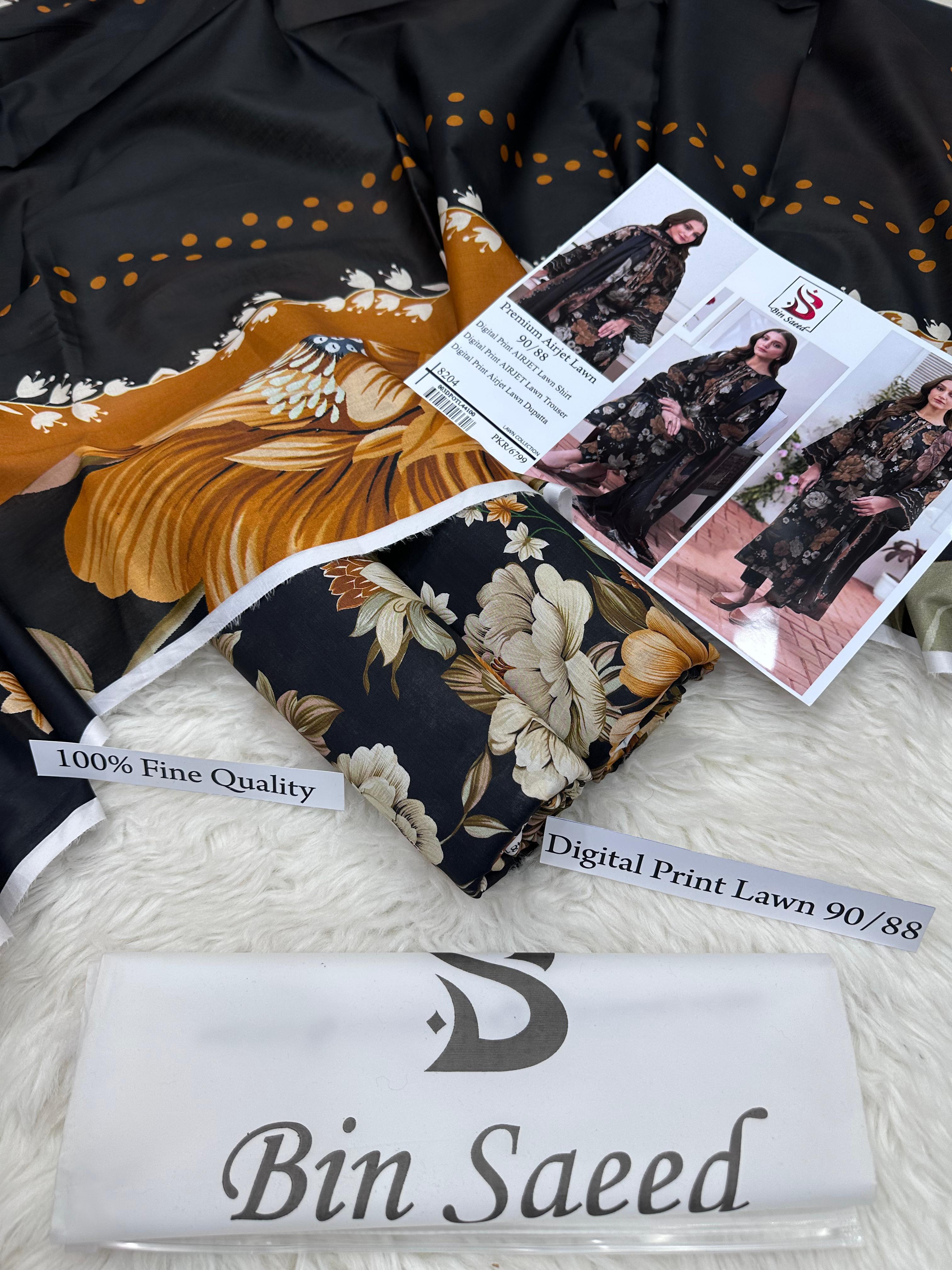 *BIN SAEED LUXURY DIGITAL LAWAN PRINT