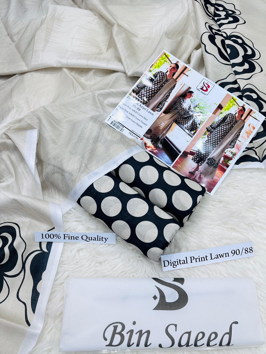 *BIN SAEED LUXURY DIGITAL LAWAN PRINT