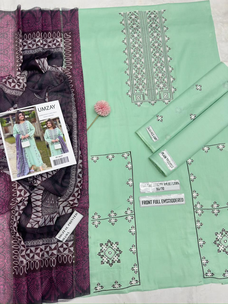*UMZAY 2637*
*Stuff: Best Quality Pure Airjet lawn 90/70* guaranteed