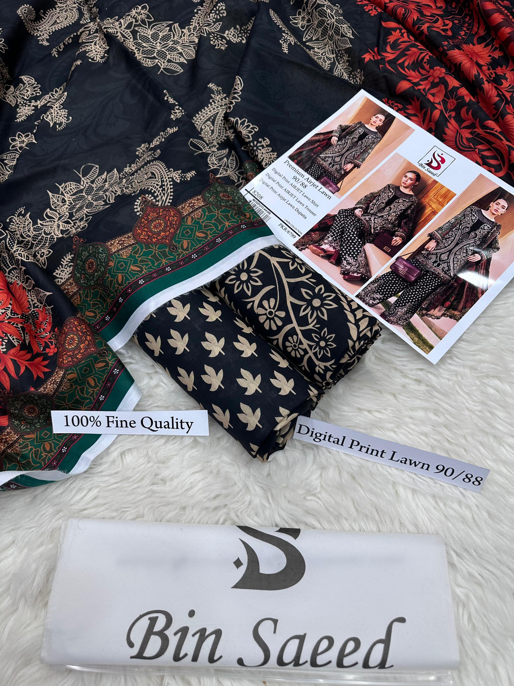 *BIN SAEED LUXURY DIGITAL LAWAN PRINT