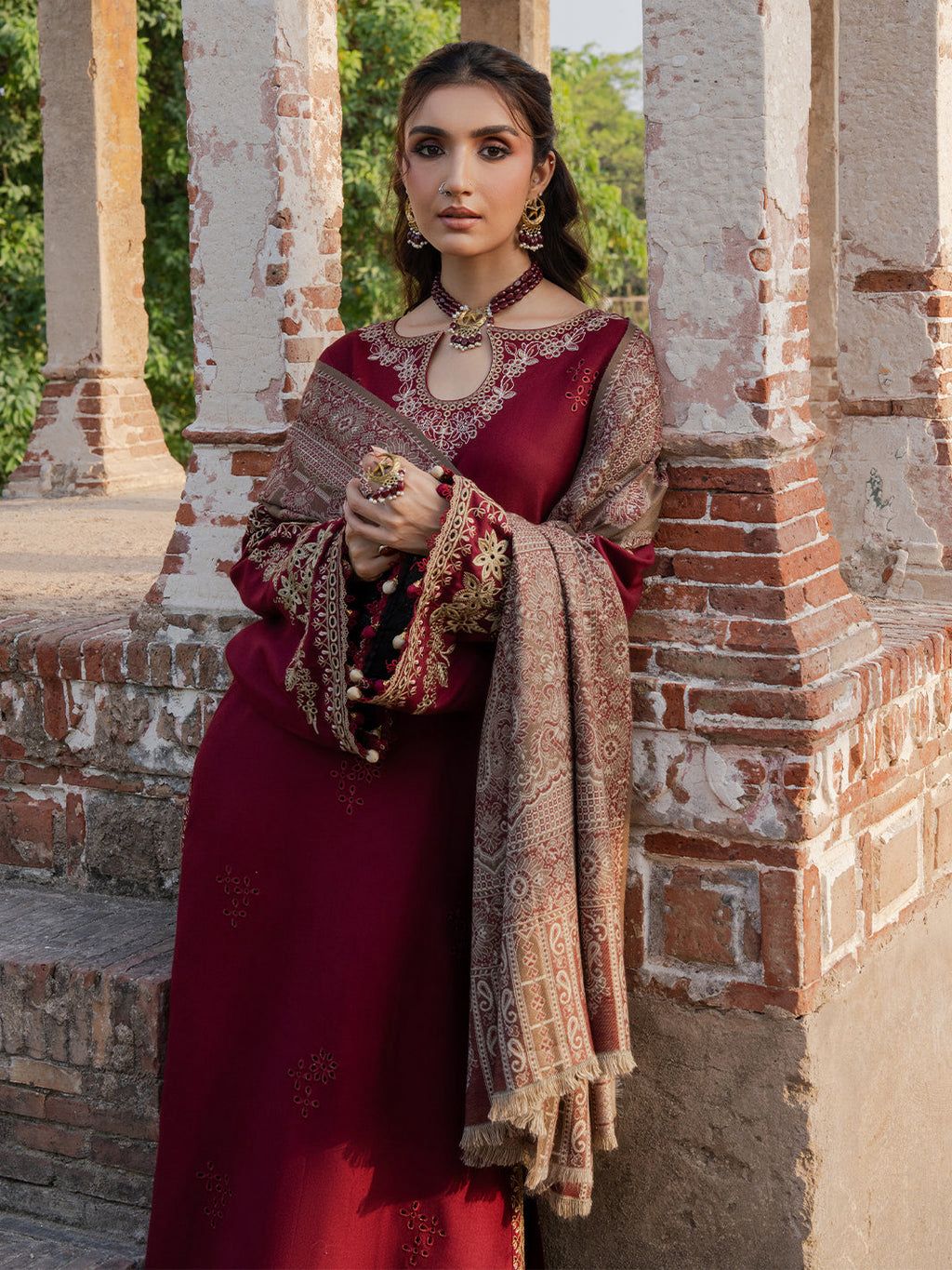 3pc fancy heavy embroidery suit