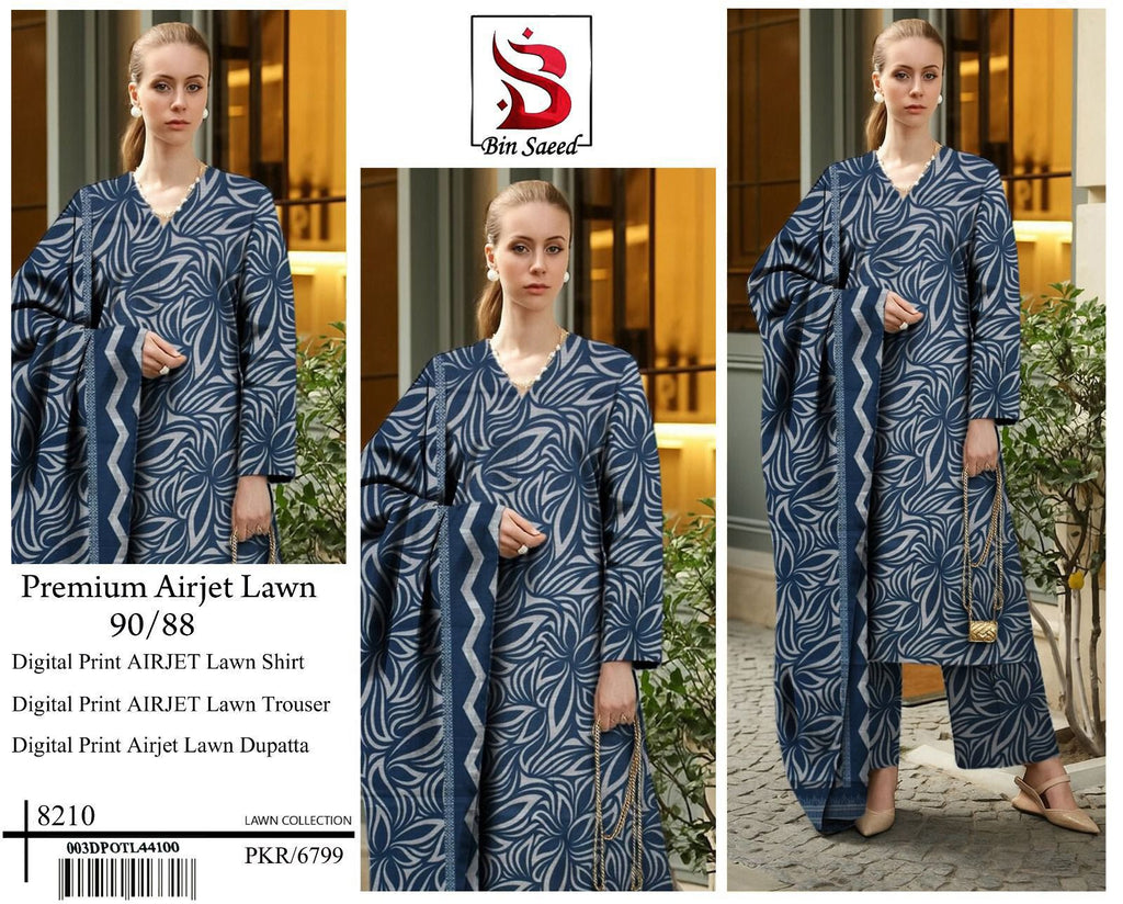 *BIN SAEED LUXURY DIGITAL LAWAN PRINT