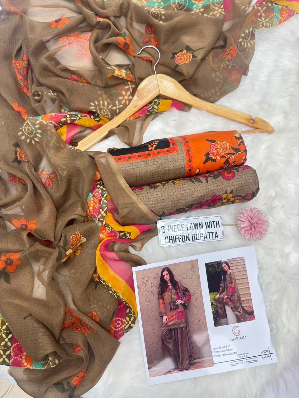 *CHARIZMA Chiffon Duppata 3pc