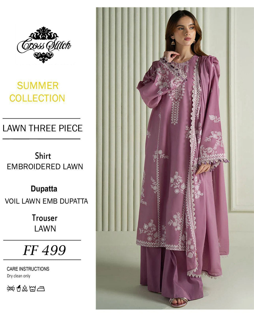 *Cross stitch 499*
*Stuff: Best Quality Pure Airjet lawn 90/70