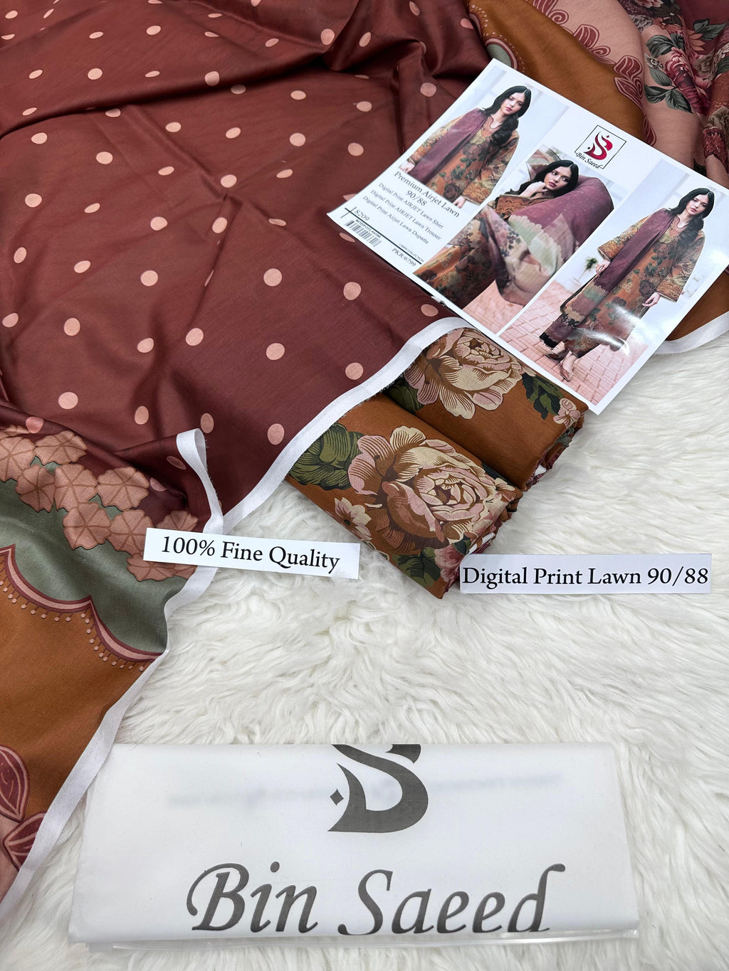 *BIN SAEED LUXURY DIGITAL LAWAN PRINT