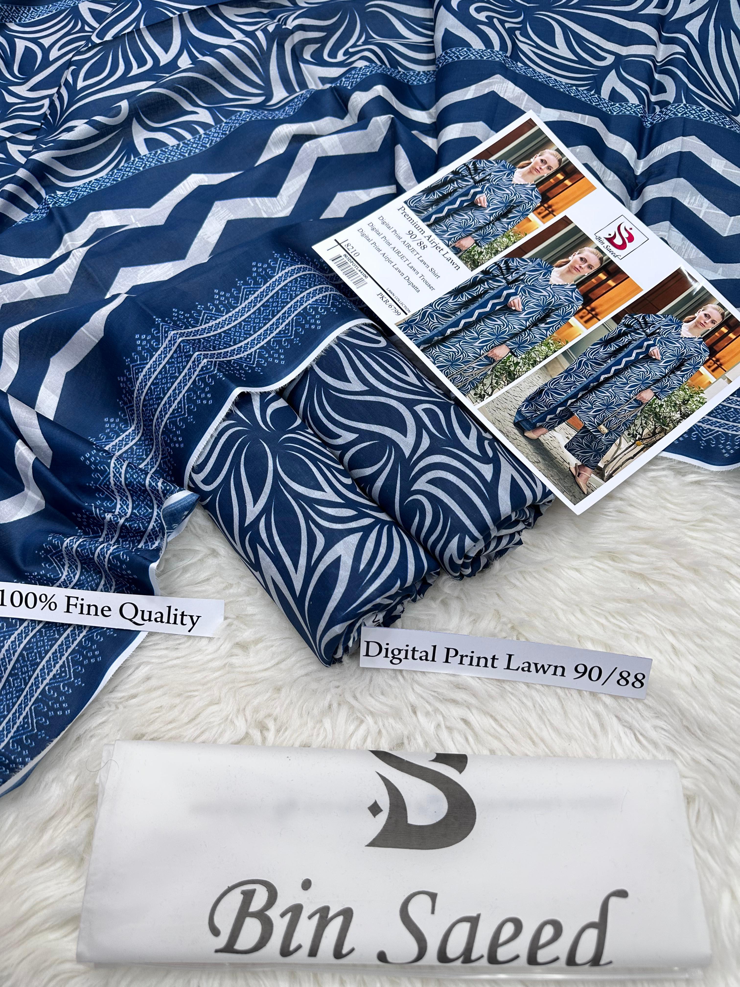 *BIN SAEED LUXURY DIGITAL LAWAN PRINT