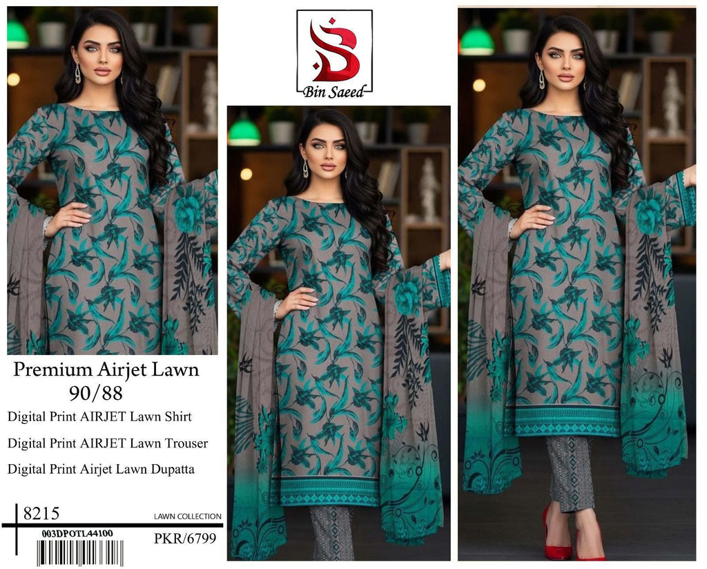 *BIN SAEED LUXURY DIGITAL LAWAN PRINT