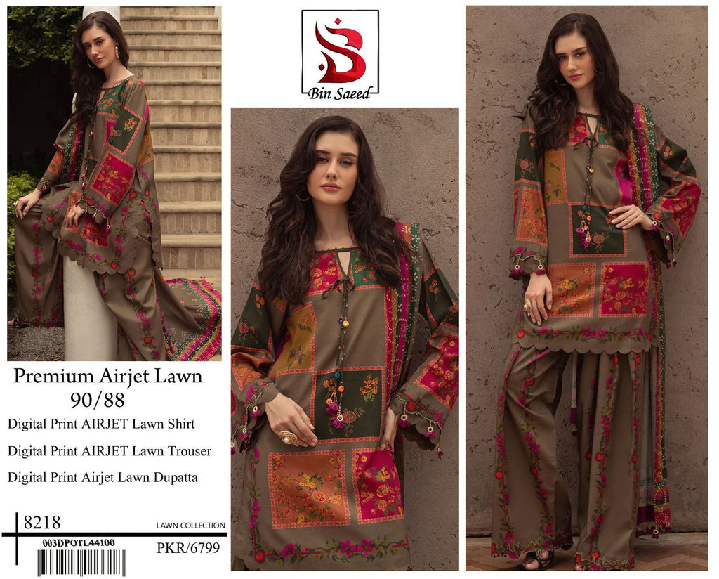 *BIN SAEED LUXURY DIGITAL LAWAN PRINT